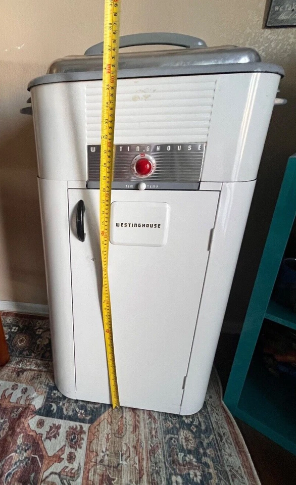 Horno tostador eléctrico Westinghouse vintage de los años 50 con gabinete inferior FUNCIONA Foto 2 de 4
