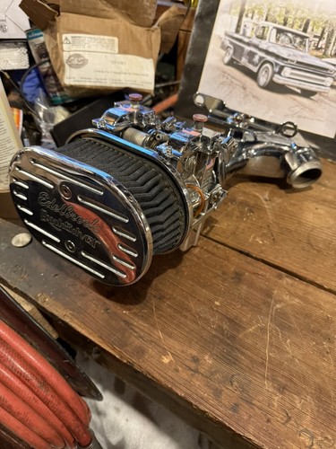 Carburador Harley Evo Dual Carb Edelbrock Qwik Silver Carb admisión de doble picadora