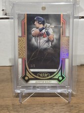 2024 Topps Tier 1 Prime Performers Austin Riley 1/1 On Card Gold Auto Atlanta