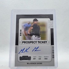 2021 Panini Contenders Baseball Mackenzie Gore Prospect Ticket Auto