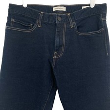 Goodthreads Men's Trendy Casual Denim Jeans 32x33 Slim Fit Stretch Mid Rise Navy