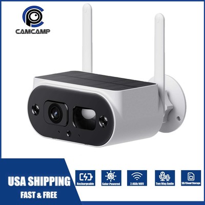 4MP Solar Battery Power Security Camera 2K WiFi Wireless Outdoor Cams System