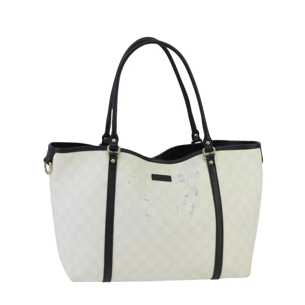 Sac fourre tout Gucci en toile blanche authentique