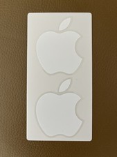 NEW White Apple Logo Sticker Decal - Genuine OEM Includes 2 Stickers Large