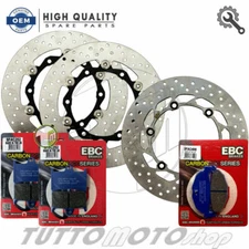 KIT DISCHI ANT. + POST. + PASTIGLIE EBC CARBON YAMAHA T-MAX 500 2010 2011
