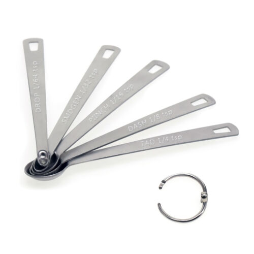 5 in 1 Set Of Stainless Steel Measuring Spoons For Kitchen Baking Seasonings G - Zdjęcie 1 z 8