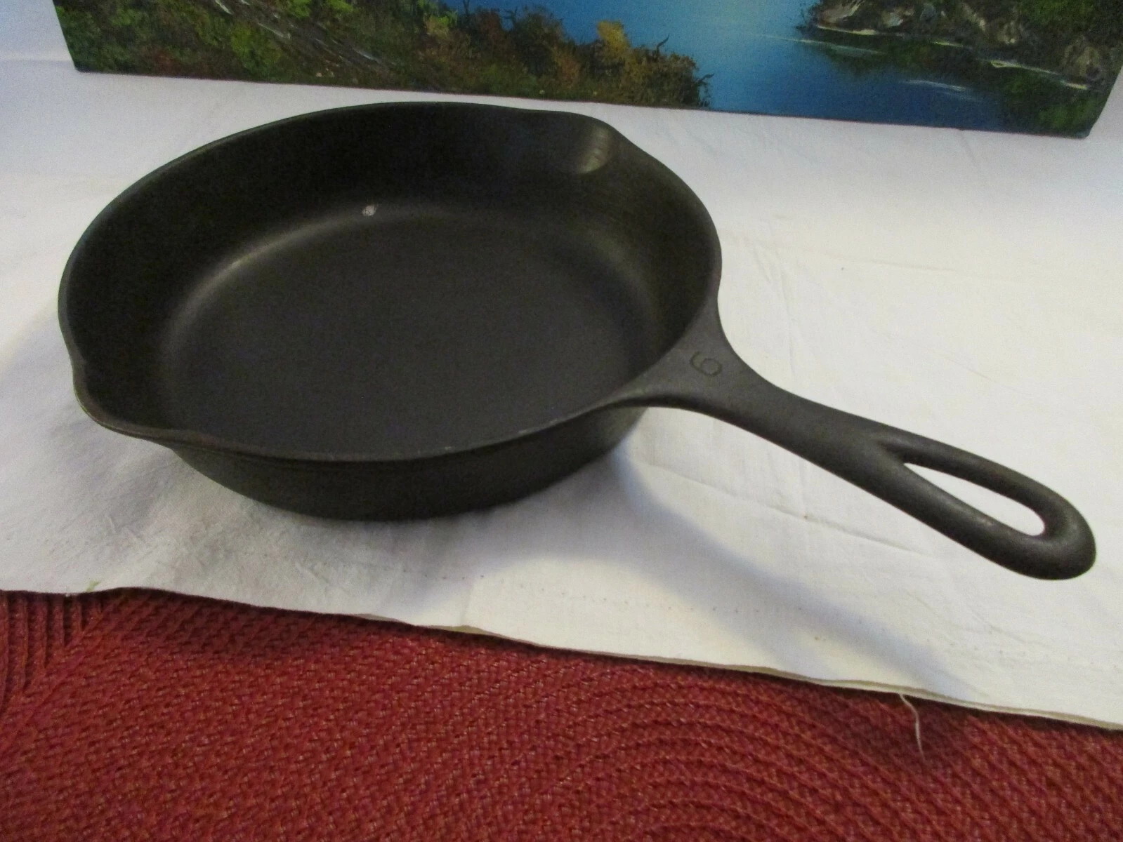 Vintage Wagner Ware SIDNEY -O- #6 Cast Iron Skillet 1056Z Clean Sits Flat Ref. C