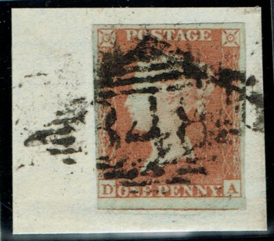 1841 1d Red Pl 172 DA 4m on Piece Irish Diamond '348' NAVAN Fine Used Cat.£60.00