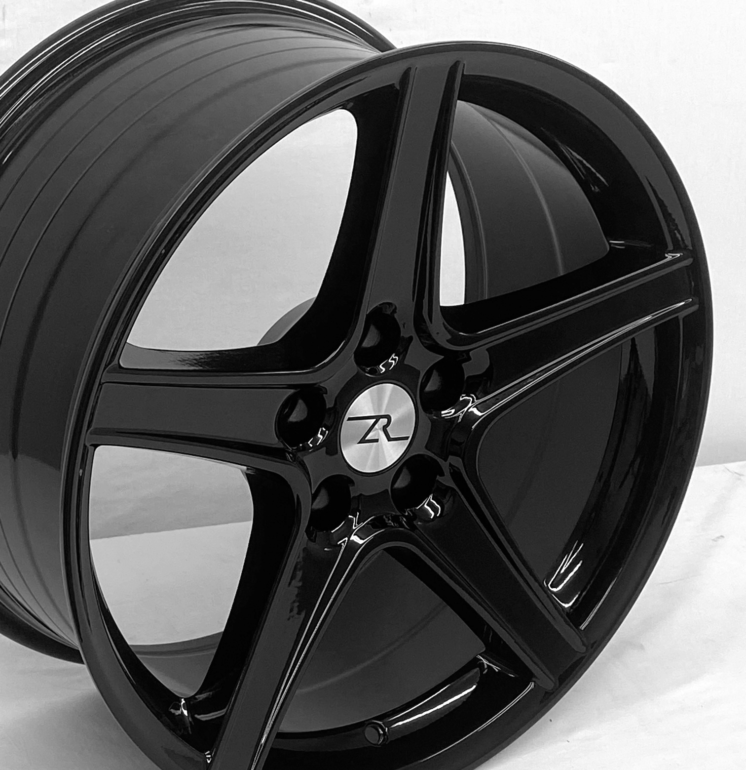 18" Gloss Black Mustang Saleen Style Wheels 18x9 & 18x10 5x114.3 FLOW