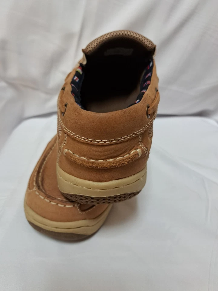 REEL LEGENDS Zapatos de Barco Para Hombre Talla 13W Catamarán Sin Cordones Cuero Tostado M419 Foto 4 de 4