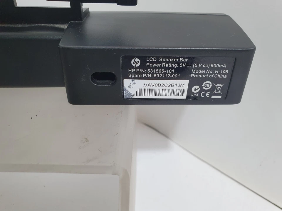 HP 531565-101 532112-001 H-108 casse nere PANEL BAR SPEAKER FLAT monitor - Immagine 3 di 3