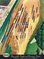 Chicago & Eastern Illinois Railroad  Bern Hill Poster C&EI Train, Large 13" x19"