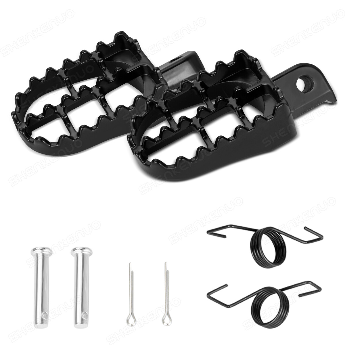 BIUGERCN Pedane per moto Dirt Pit Bike Pedali per EXC SX YZ TW PW TTR CR CRF XR 50/70/80/100/110 Motocross Nero
