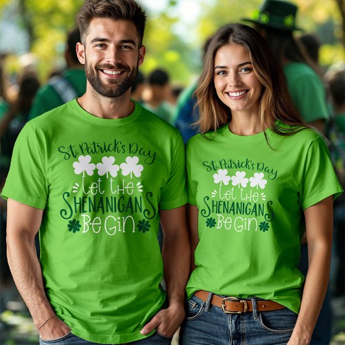 T-shirt maglietta uomo e donna Shenanigans divertente giorno di San Patrizio verde irlandese #STPD - Foto 23 di 31