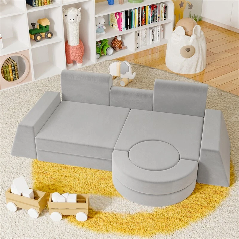 Sofá de Juego Modular para Niños para Sala de Juegos Dormitorio, Sofá 13 en 1, Juguete de Juego Grande para Niños Foto 3 de 4