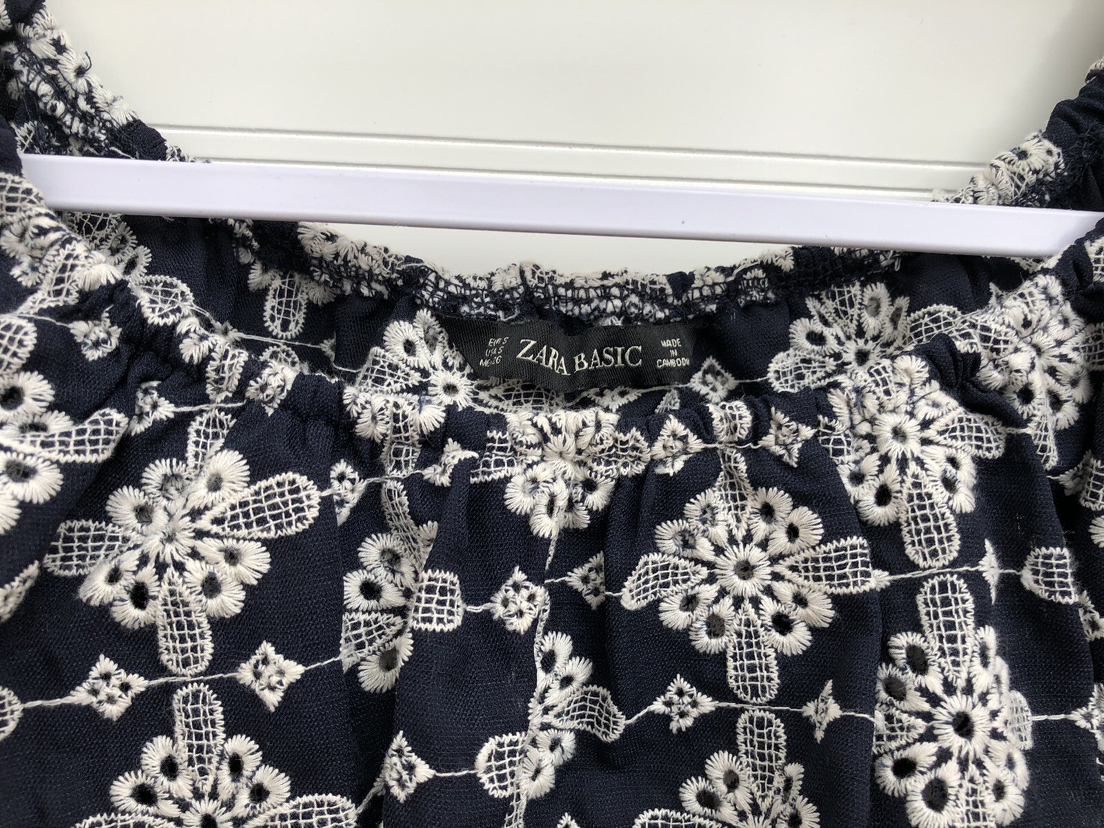 Zara Basic Junior Small Navy Blue Sleeveless Off … - image 3