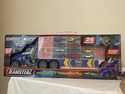 Teamsterz Emergency City Mega Autotransporter 26 Stück Nagelneu Kostenloser Versand!