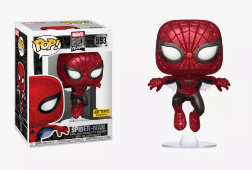 Funko Pop! MARVEL 80 AÑOS METAL SPIDER-MAN #593 EXCLUSIVO TEMA CANDENTE