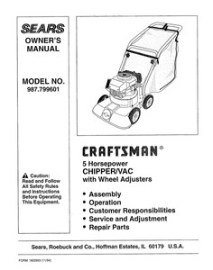craftsman lawn vacuum manual