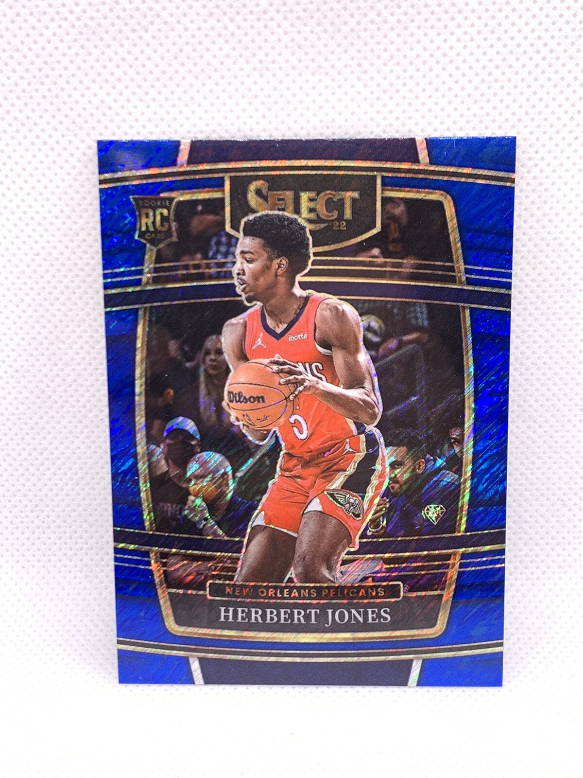 2021-22 Panini Select, Herbert Jones Blue Shimmer Prizm RC, #45, Pelicans, NM/M
