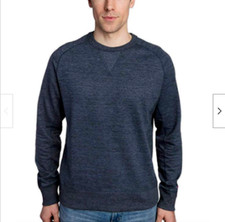 Champion Men's French Terry Crewneck Pullover Athletic Sweater Navy, M NWOT