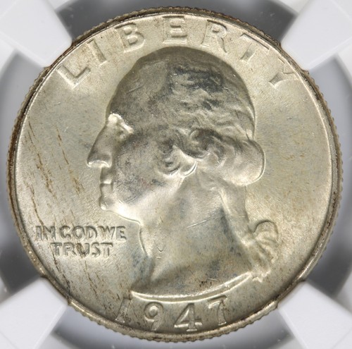 1947-D 25c Washington Quarter NGC MS65 - Picture 3 of 4