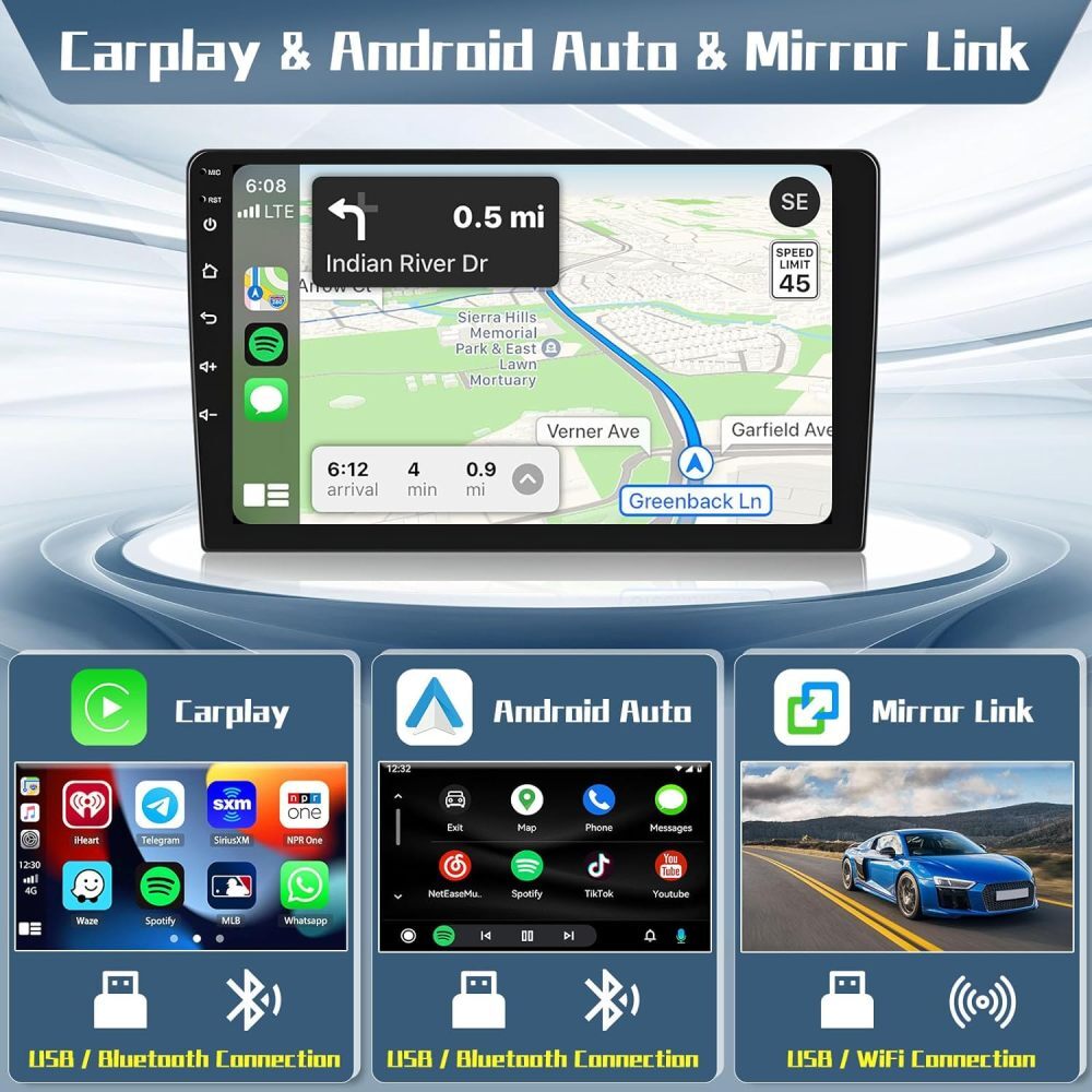 Radio Auto Inefala 2024 Upgrade 2G+64G Per Fiat Panda 2013 2014 2015 2016 2017 2018 2019 2020 Autoradio Android 15 Con CarPlay Android Auto Senza Fili 6,2" Touchscreen GPS WIFI RDS BT USB Retrocamera Schermo Auto - 3