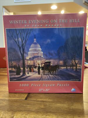The Capital Building Jigsaw Puzzle - 1000 Piece -  Winter Evening On The Hill 
