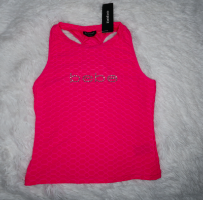 ♡BB♡ Bebe Logo Racer Back Rib Tank – bebe