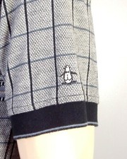 vintage 80s 90s Munsingwear Grand Slam Gray Knit Polo Shirt Penguin M