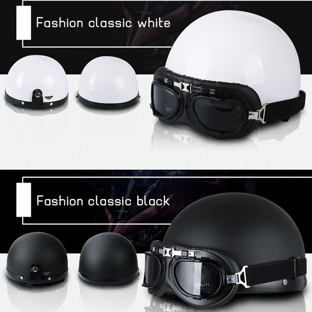 abs plastic motorcycle helmet DIY 3/4 Open Face Motorcycle Helmet DOT Matte Black S-XXL