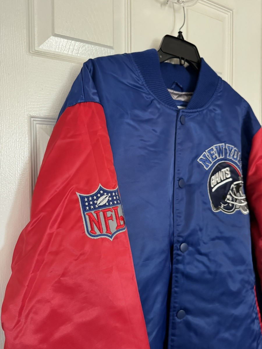 Starter Giants NFL ジャケット XL Starter Brand Men XXL New York Giants NFL Satin Quilted