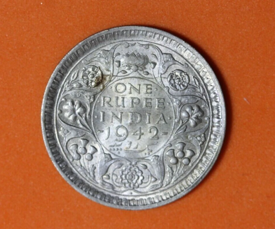 SILVER - WORLD Coin - 1942 India 1 Rupee #P03000 - Image 2 of 2