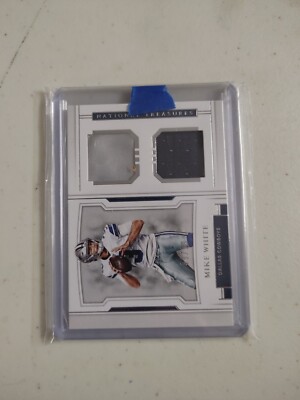 2018 NATIONAL TREASURES MIKE WHITE DUAL PATCH 99/99 Dallas Cowboy RDM-8