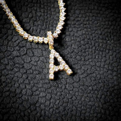Custom Solitaire Bubble Letter Initial 