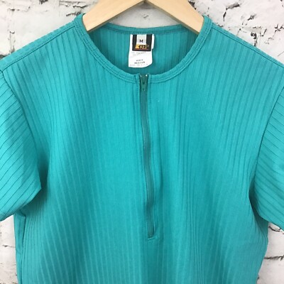 Reiです( * ॑꒳ ॑*) Vintage REI Womens Sz M Top Blue Teal Stretch Biking Cycling