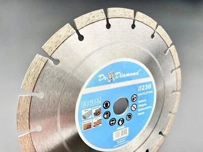 DR. DIAMOND Auswahl Diamanttrennscheibe 230 Beton Ziegel Stein- Diamant Trennscheibe Profi