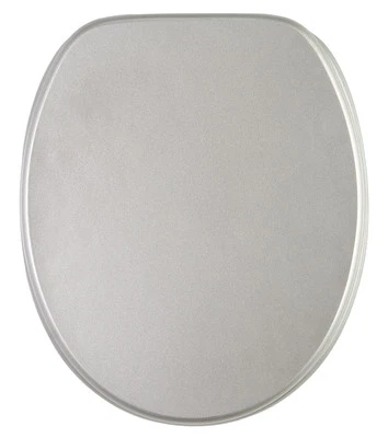 SANILO GLITZER WC SITZ TOILETTENDECKEL KLODECKEL KLOBRILLE DECKEL TOILETTENSITZ SILBER