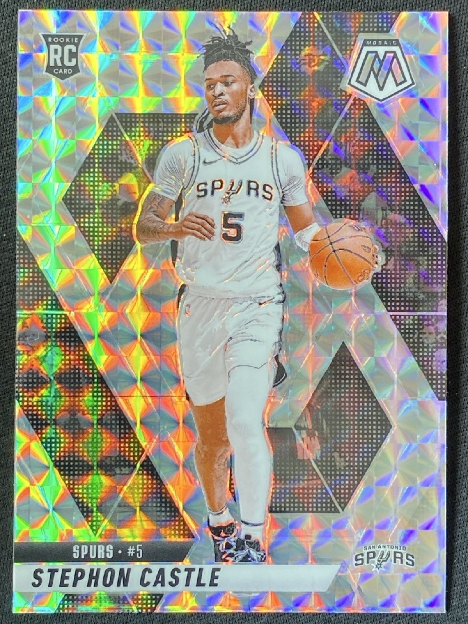 Stephon Castle 2024-25 Panini Mosaic Silver Mosaic Prizm RC #236 -11z