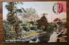 River Dour at Crabble near Dover 1909 Postcard Blum & Degen Kromo Series