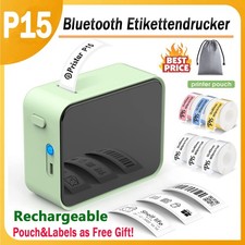 Bluetooth Etikettendrucker P15 Etikettiergerät Labeldrucker Beschriftungsgerät
