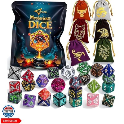 Polyhedral Dice Set - DND Role Playing Dice | for Dungeons and Dragons RPG Ta...