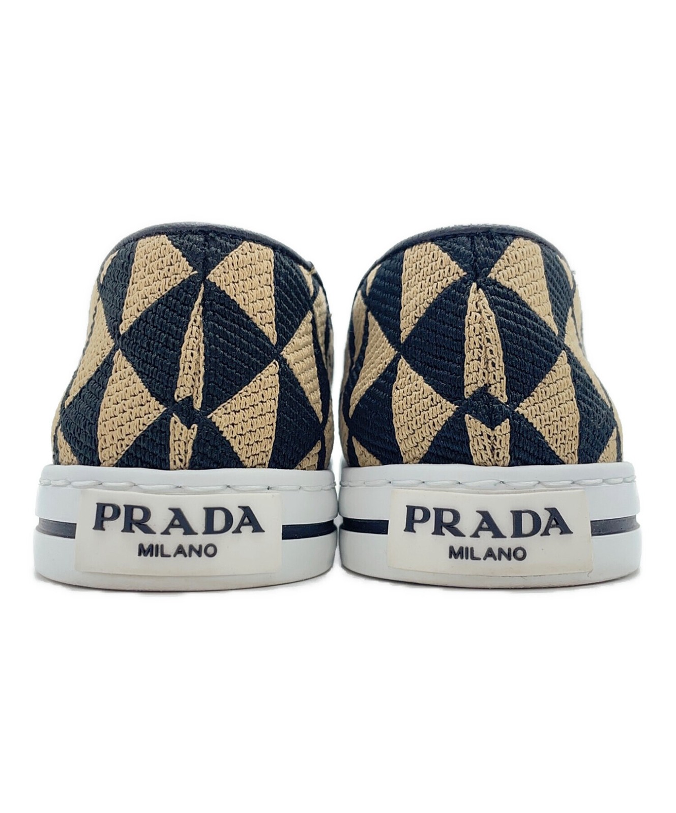 PRADA Flat Shoes Women's Size 35 Beige Cloth image 5