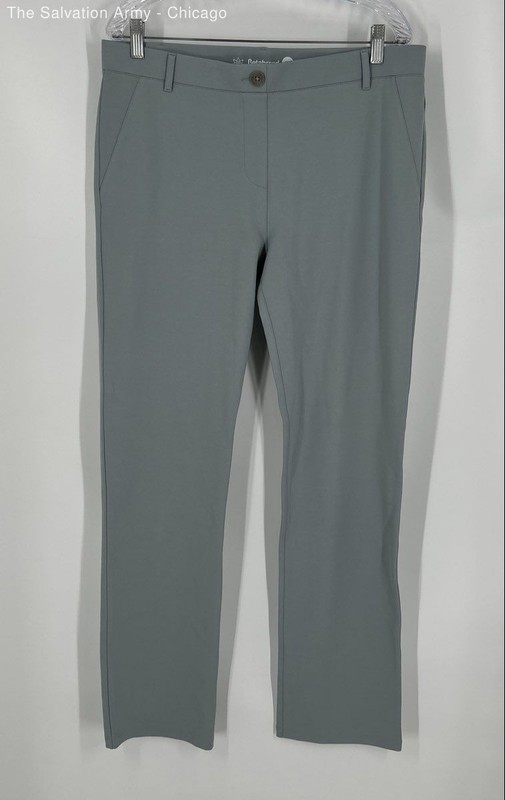 Betabrand Womens Sage Green Flat Front Pockets Straight Leg Dress Pants Size XL