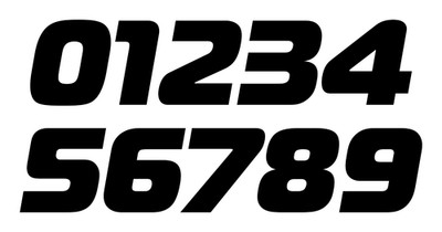 Racing Numbers Sheet of 20 Numbers Vinyl Decal V10 | Motocross Car Truck Racing