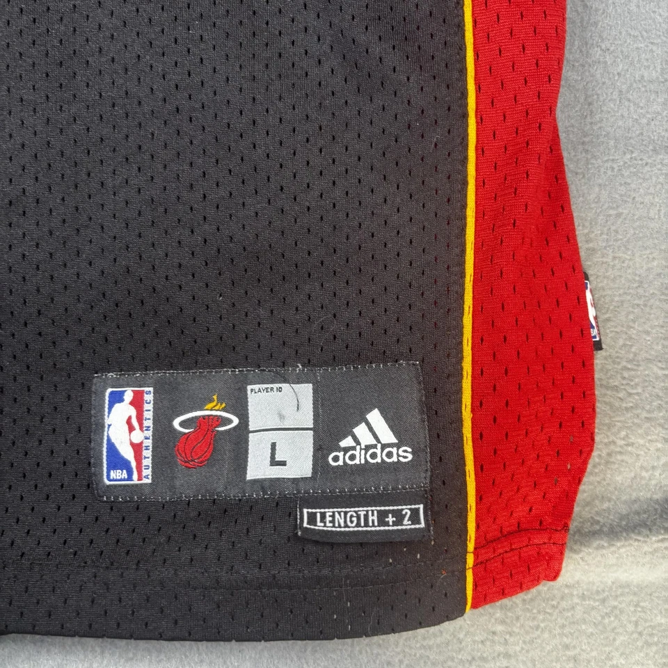 Miami Heat Jersey Mens Large NBA Basketball Dwyane Wade #3 Adidas Length +2 - Image 3 of 4