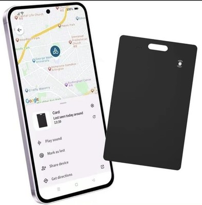 Ultra-thin Card GPS Tracker, Wireless Charging, IP67 Waterproof, 90-100dB Sound
