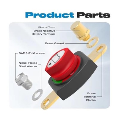 Battery Disconnect Switches for Secure Electrical Connection Brass Materials