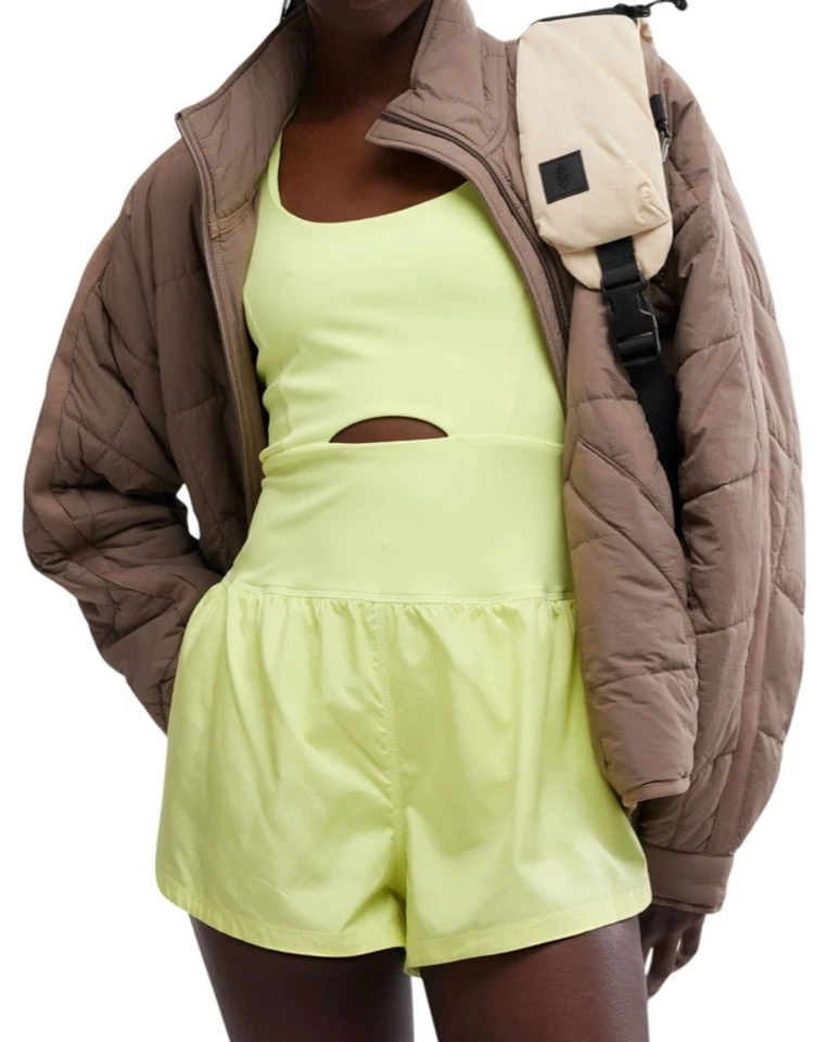 Free People Movement Righteous Runsie Nuevo con Etiquetas Talla L Sour Citrus Foto 2 de 4