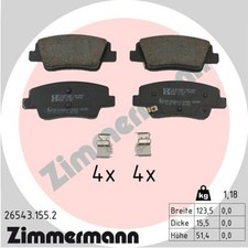 Bremsbelagsatz Scheibenbremse ZIMMERMANN 26543.155.2 für HYUNDAI IONIQ NE CE Bus